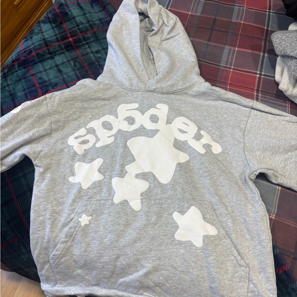 Gray Sp5der Women's Hoodie Sweater